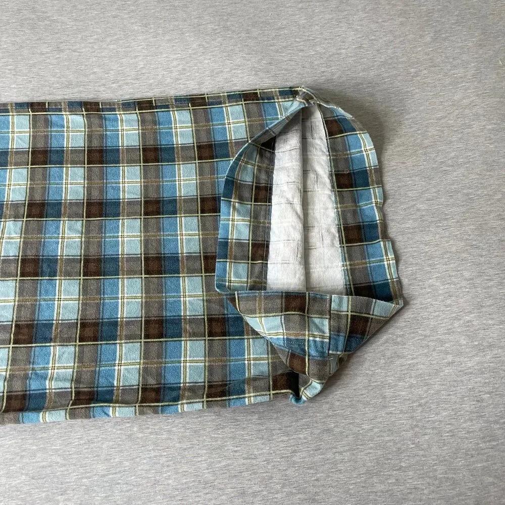 Target Home Y2K Vintage Blue Plaid Cotton Pillowcase
